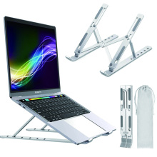 Suportes ajustáveis ​​de alumínio para laptop Suporte para computador totalmente dobrável